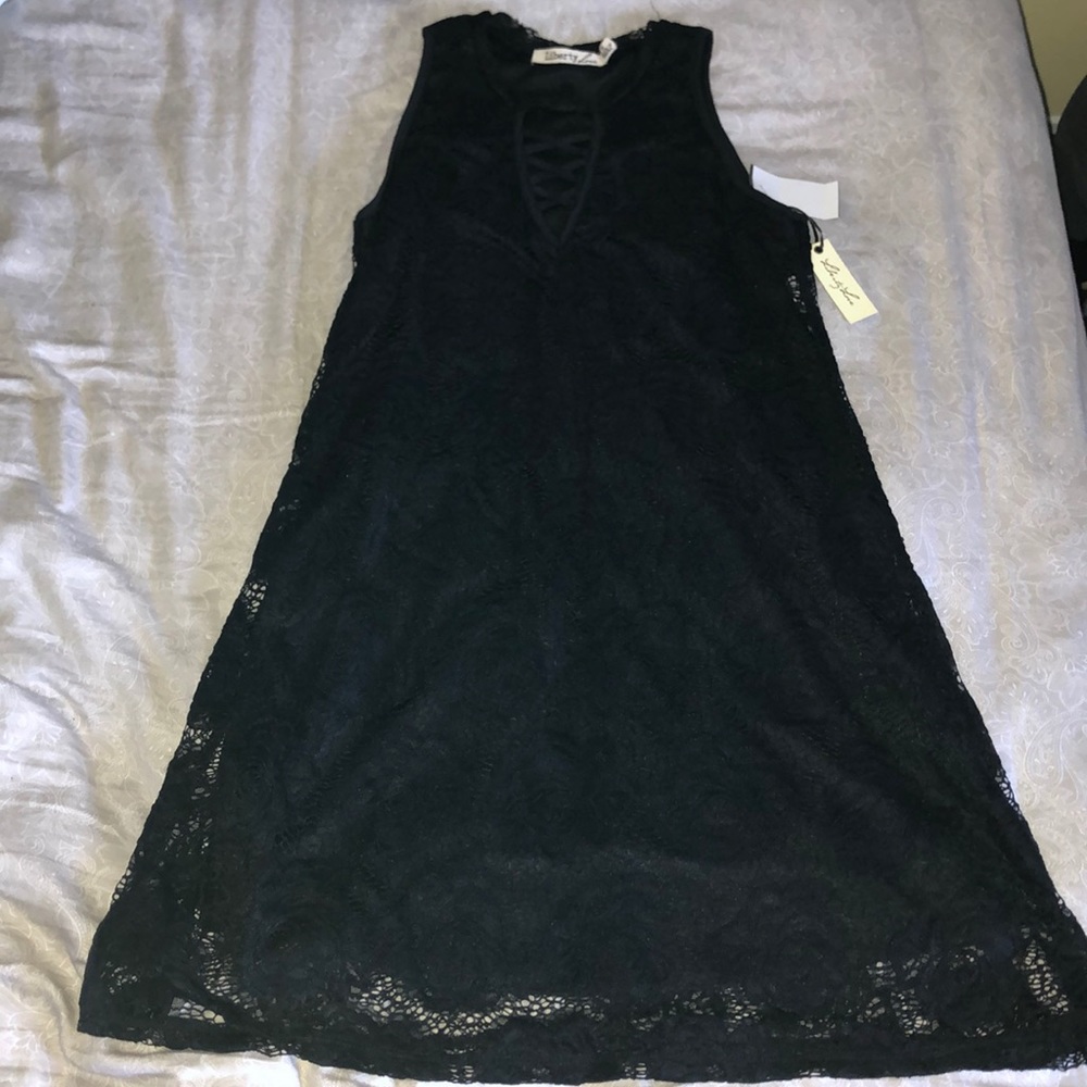 black lace dress